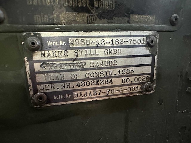 Still - 1985 - dfg 2/4002 - vorkheftruck - afbeelding 7 van  16
