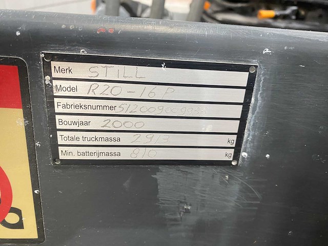 Still - 2000 - r20-16 - vorkheftruck - afbeelding 6 van  15