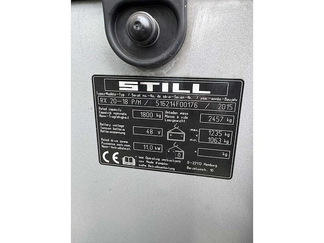 Still - 2015 - rx20-18ph - rondom nieuwe banden - vorkheftruck - afbeelding 13 van  13