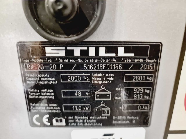 Still - 2015 - rx20-20 - vorkheftruck - free-lift - side-shift, 4e functie - afbeelding 11 van  19