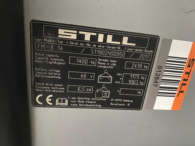 Still - 2017 - fm-x14 - reach truck - afbeelding 2 van  13