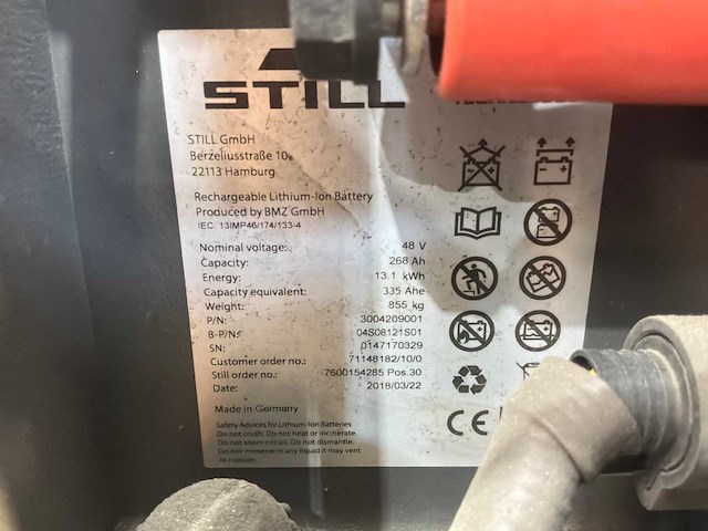 Still - 2018 - li-ion battery - overige intern transport - afbeelding 3 van  6