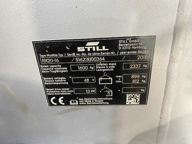 Still - 2018 - rx20-16 - vorkheftruck - afbeelding 20 van  20