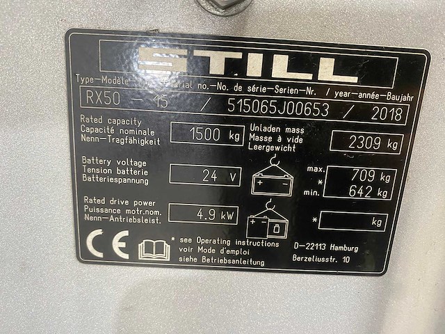 Still - 2018 - rx50-15 - vorkheftruck - afbeelding 2 van  16