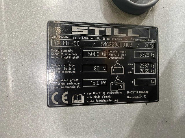 Still - 2018 - rx60-50 - vorkheftruck - afbeelding 16 van  16