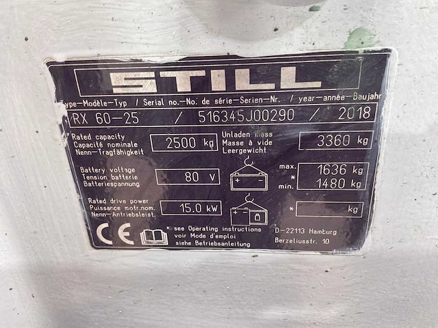 Still - 2018 - still - vorkheftruck - afbeelding 3 van  6