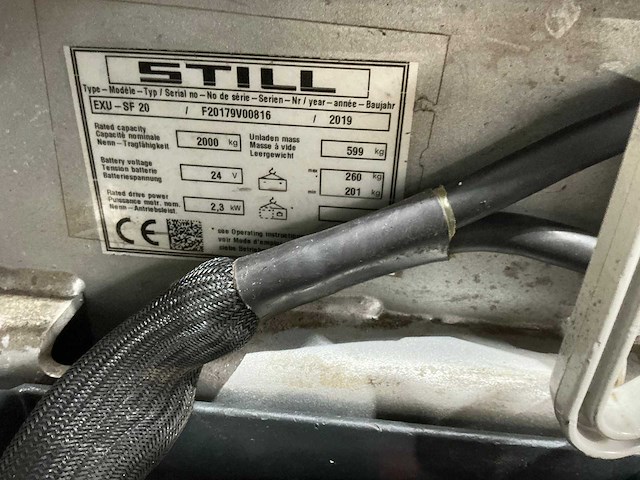 Still - 2019 - exu-sf20 - elektrische palletwagen - afbeelding 1 van  11