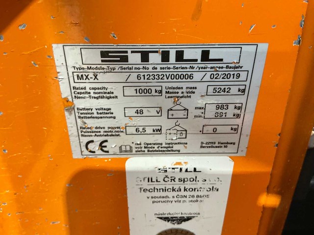 Still - 2019 - mx-x - 4.78m duplex - orderpicker - afbeelding 5 van  16