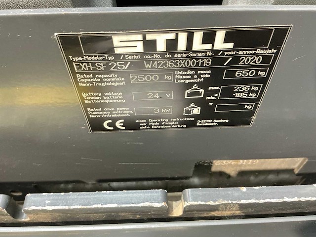 Still - 2020 - exh-sf25 - elektrische palletwagen - afbeelding 7 van  7