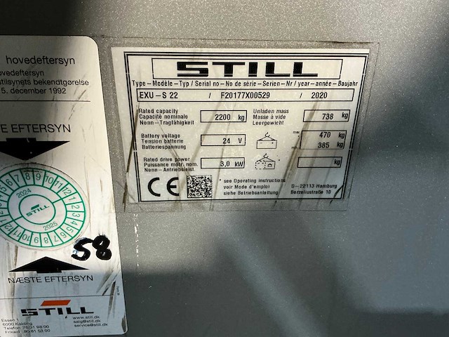 Still - 2020 - exu-s22 - elektrische palletwagen - afbeelding 4 van  13