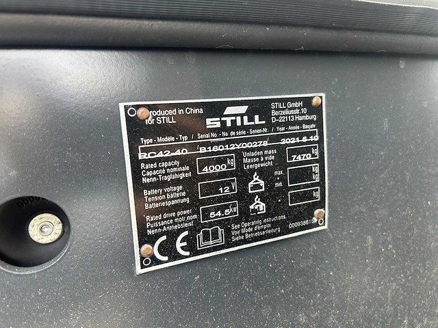 Still - 2021 - rc42-40 - vorkheftruck triplex - free-lift - side-shift - 4e functie - afbeelding 9 van  9