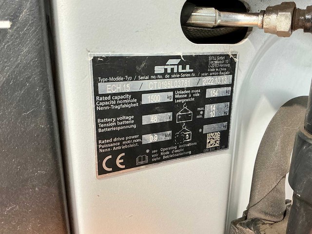 Still - 2022 - ech15c - elektrische palletwagen - afbeelding 6 van  6