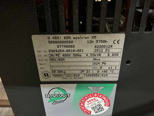 Still - 48v 60a - battery chargers - 2012 - afbeelding 2 van  2