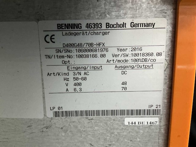Still - 48v 70a - battery chargers - 2016 - afbeelding 1 van  1