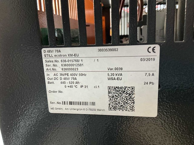 Still - 48v 70a - battery chargers - 2019 - afbeelding 2 van  2