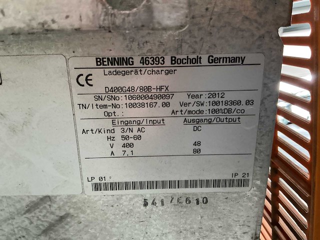 Still - 48v 80a - battery chargers - 2012 - afbeelding 2 van  3