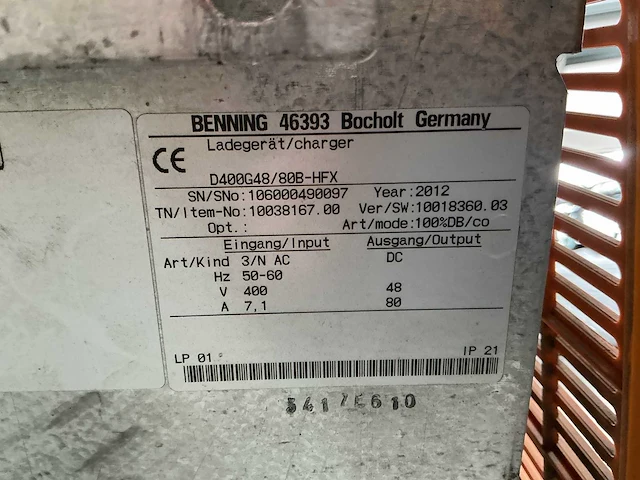 Still - 48v 80a - battery chargers - 2012 - afbeelding 2 van  3
