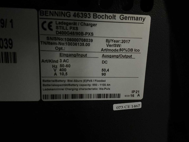 Still - 48v 90a - battery chargers - 2017 - afbeelding 2 van  2