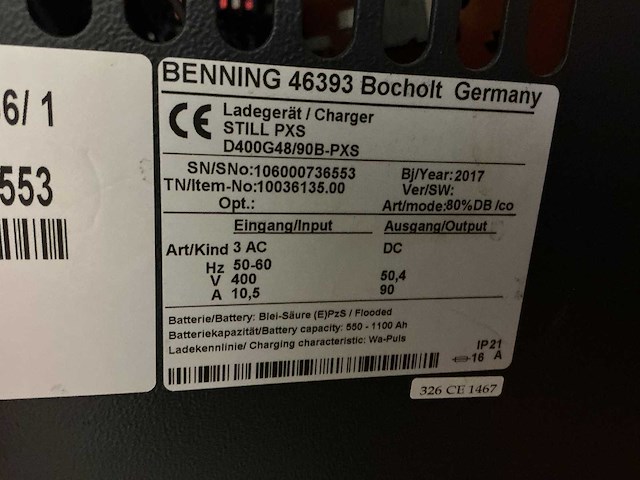 Still - 48v 90a - battery chargers - 2017 - afbeelding 2 van  2