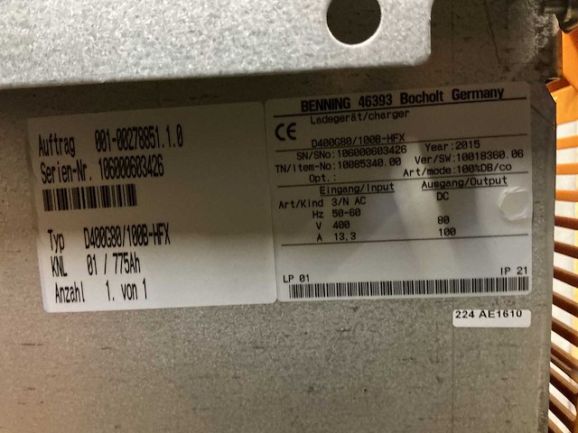 Still - 80v 100a - battery chargers - 2015 - afbeelding 1 van  1