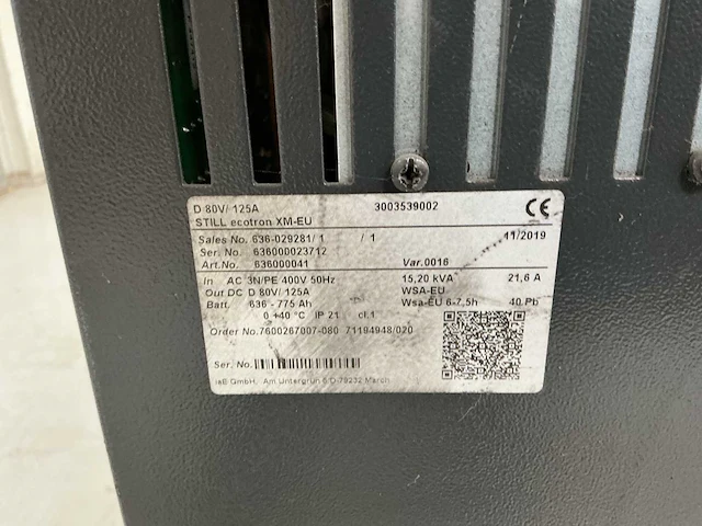 Still - 80v 125a - battery chargers - 2019 - afbeelding 2 van  3