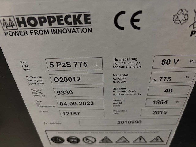 Still - 80v 5 pzs 775ah - battery chargers - 2016 - afbeelding 3 van  3