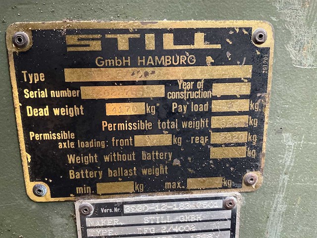 Still - dfg 4002 - vorkheftrucks - 1988 - afbeelding 4 van  12