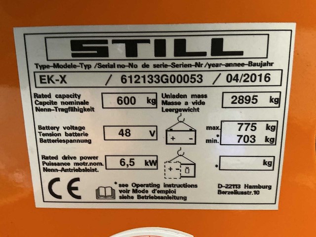 Still - ek-x - order pickers - 2016 - afbeelding 10 van  10