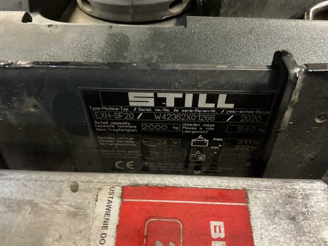 Still - exh-sf20 - electric pallet trucks - 2020 - afbeelding 9 van  9