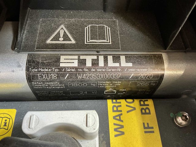 Still - exu-18 li-ion - electric pallet trucks - 2020 - afbeelding 7 van  8