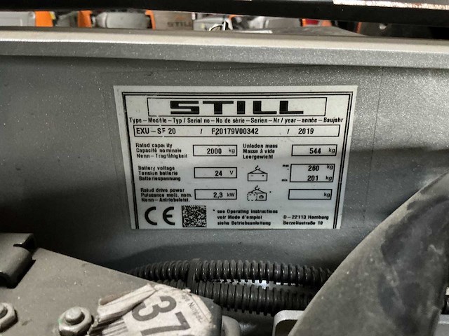 Still - exu-sf 20 - elektrische pallettrucks - 2019 - afbeelding 7 van  8