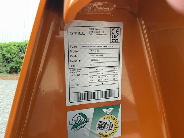 Still - hpt 10 xe - elektrische palletwagens - 2023 - afbeelding 6 van  6