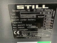 Still - r20-16 vorkheftruck triplex - sideshift - freelift - 4226 uur - acculader - afbeelding 22 van  22