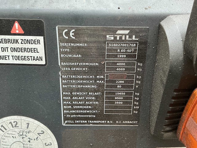 Still - r60-40 - forklift trucks - 1999 - afbeelding 8 van  13