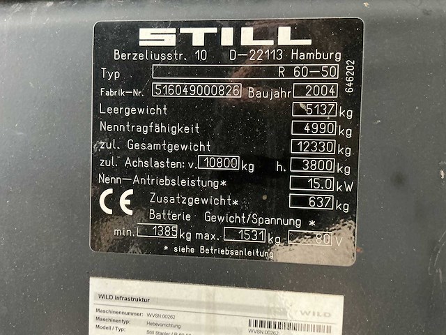 Still - r60-50 - forklift trucks - 2004 - afbeelding 10 van  12