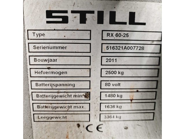 Still - rx 60-25 - vorkheftruck accu 2023 - free-lift - side-shift - afbeelding 24 van  30