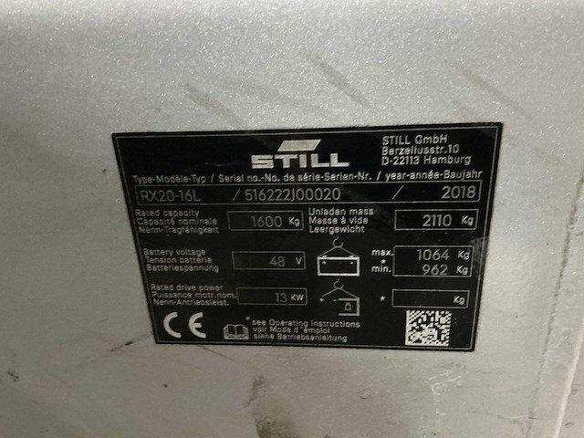 Still - rx20-16l - forklift trucks - 2018 - afbeelding 2 van  9