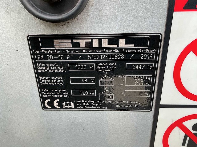 Still - rx20-16p - forklift trucks - 2014 - afbeelding 11 van  12