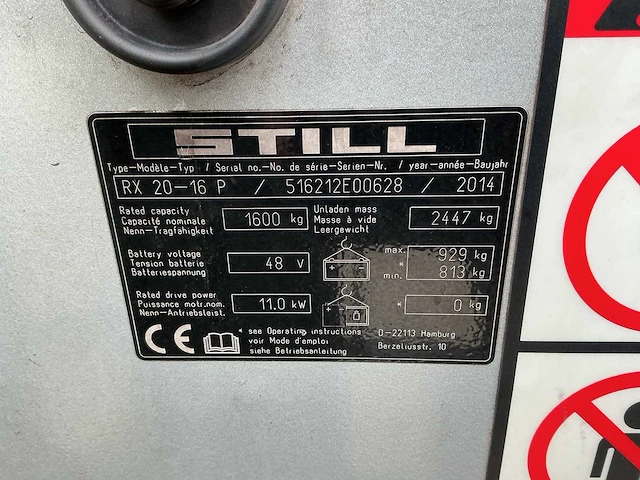 Still - rx20-16p - forklift trucks - 2014 - afbeelding 2 van  12
