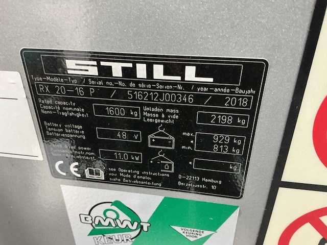 Still - rx20-16p - forklift trucks - 2018 - afbeelding 9 van  9
