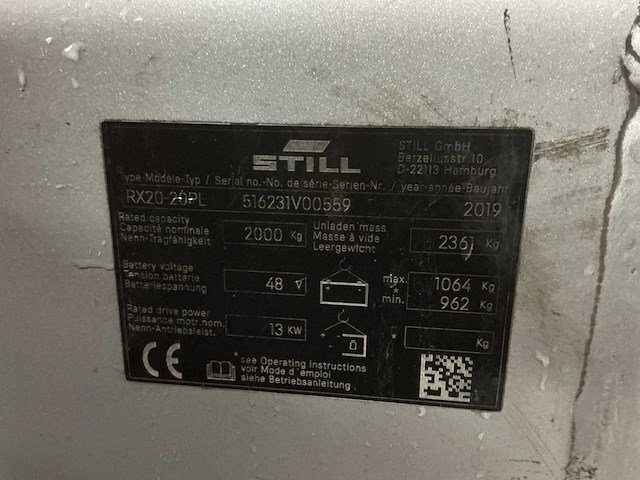 Still - rx20-20pl - forklift trucks - 2019 - afbeelding 9 van  9