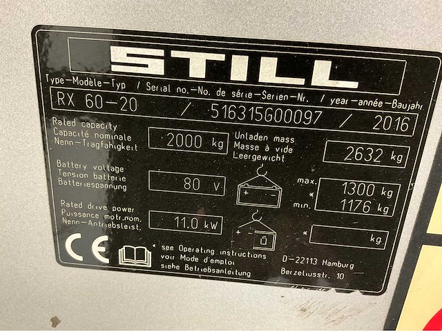 Still - rx60-20 - vorkheftruck - triplex - freelift - gesloten cabine - bluespot - 3e en 4e functie - afbeelding 3 van  21