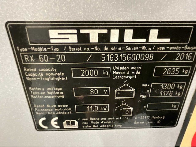 Still - rx60-20 - vorkheftruck triplex - freelift - gesloten cabine - 3e en 4e functie - bluespot - afbeelding 5 van  19