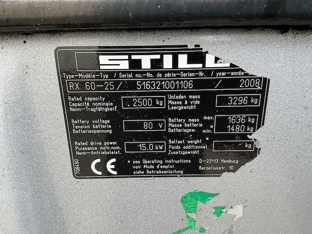 Still - rx60-25 - forklift trucks - 2008 - afbeelding 11 van  12
