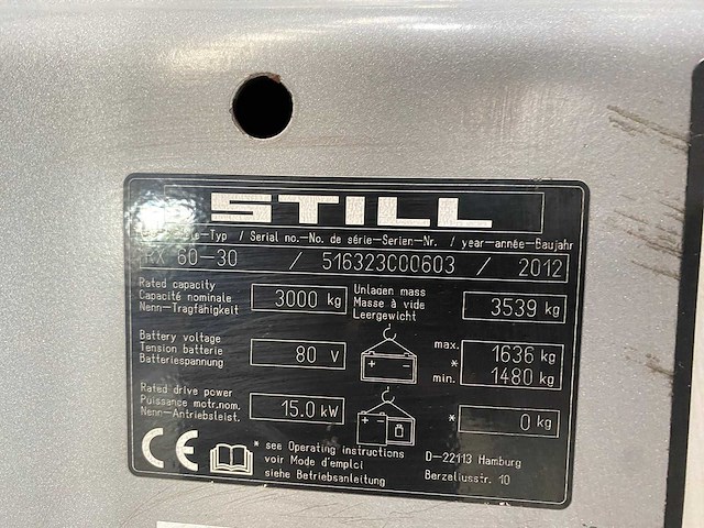 Still - rx60-30 - vorkheftruck triplex - free-lift - side-shift - afbeelding 3 van  13
