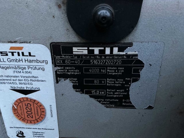 Still - rx60-40 - vorkheftrucks - 2009 - afbeelding 4 van  13