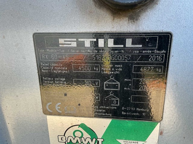 Still - rx60-45 - vorkheftrucken - 2016 - afbeelding 5 van  13