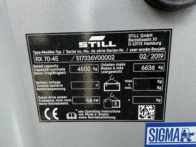 Still - rx70-45 - forklift trucks - 2019 - afbeelding 2 van  13