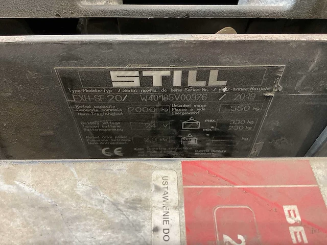 Still exh-sf/20 elektrische mee-rijd palletwagen - afbeelding 6 van  6