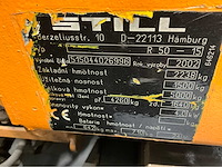 Still r50-15 vorkheftruck - triplex - freelift - sideshift - acculader - 6.1m - 4257 uur - afbeelding 12 van  13